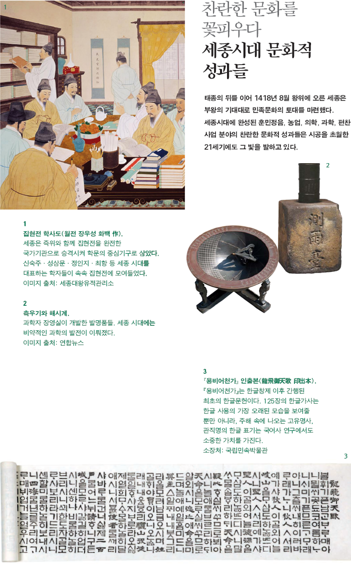 세종시대 문화적 성과들