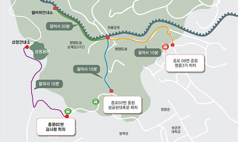 버스종점 하자 도보로 목적지 이동 자세한 내용 하단 참조