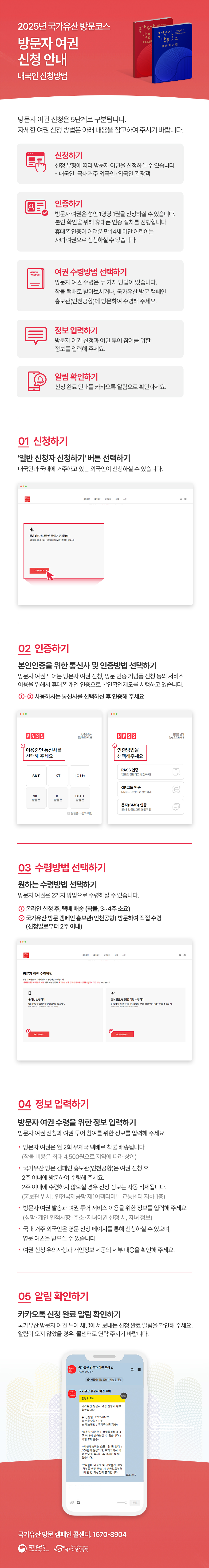 2025년 국가유산 방문코스 방문자 여권 신청 안내