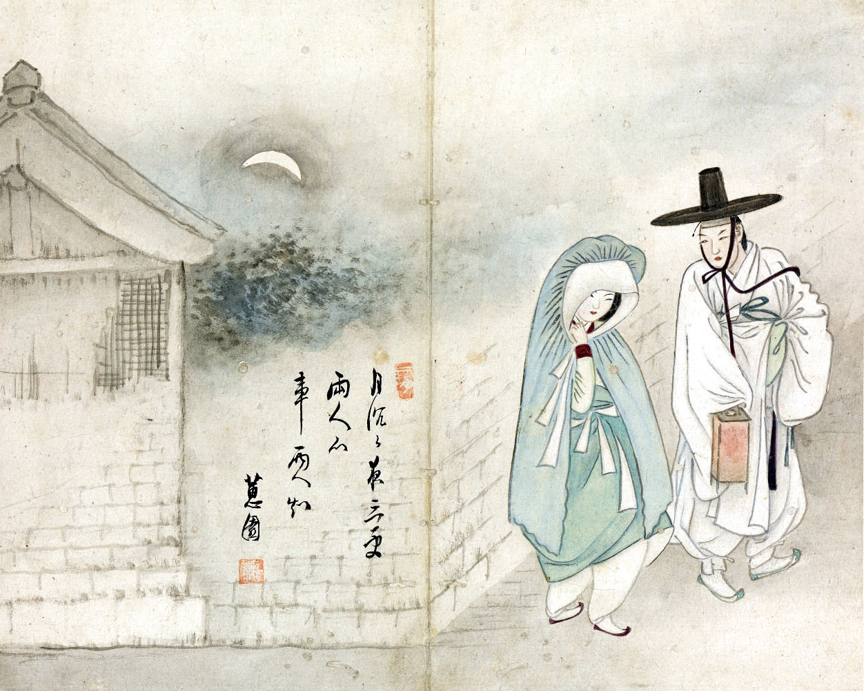 신윤복-월하정인