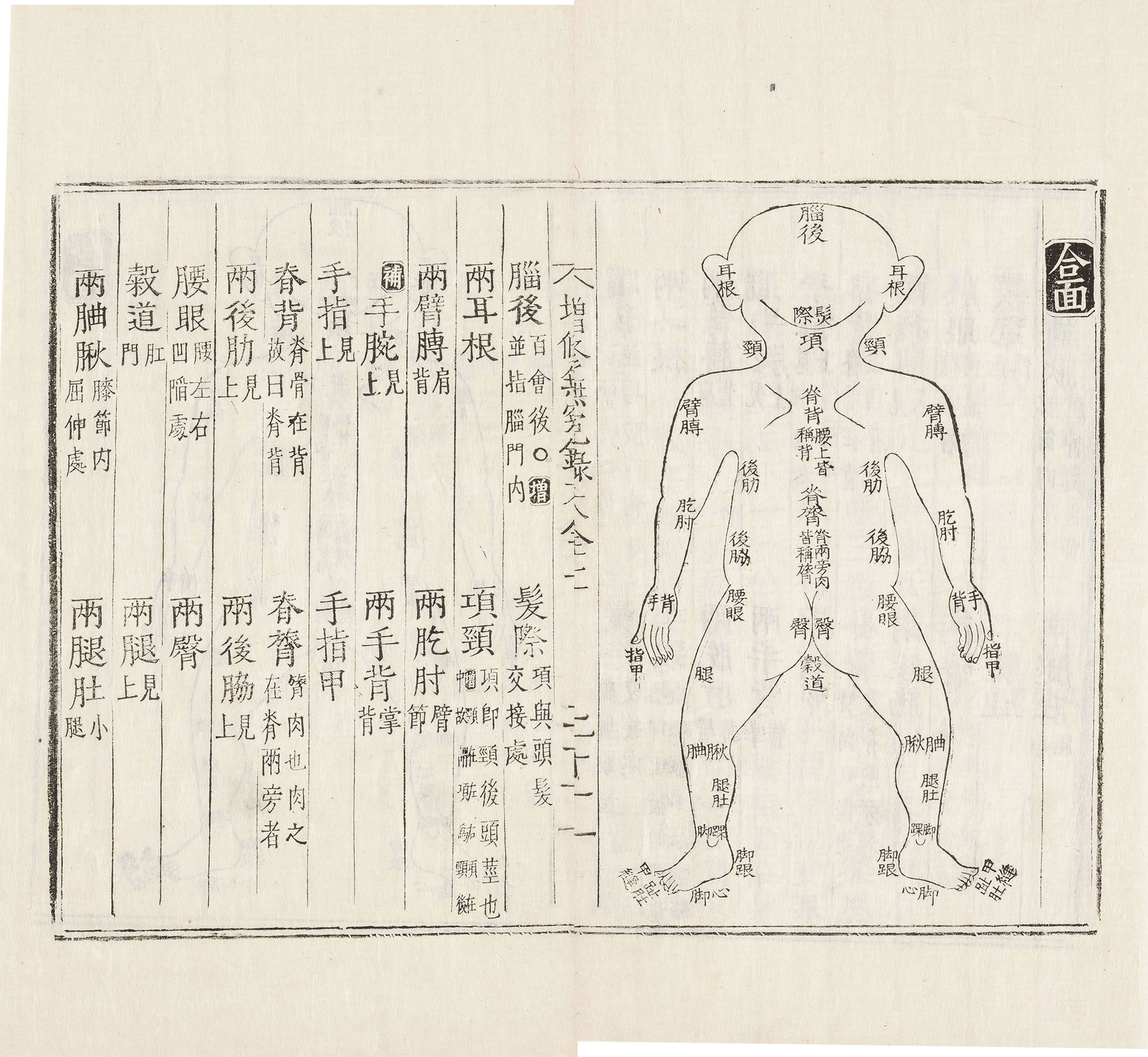증수무원록_신체 설명도(규장각한국학연구원)