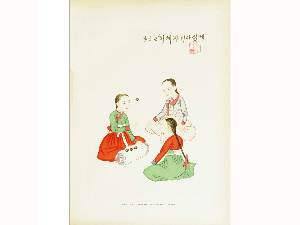 『한국의 놀이(Korean Games)』 속 김준근의 그림, 1895 | 스튜어트 컬린(Stewart Culin) / 출처: Internet Archive, Public Domain